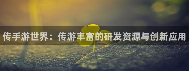 恒盛娱乐app：传手游世界：传游丰富的研发资源与创新应用